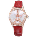 SKONE 9362 Fashion ladies Leather Watches with Eiffel Tower pattern